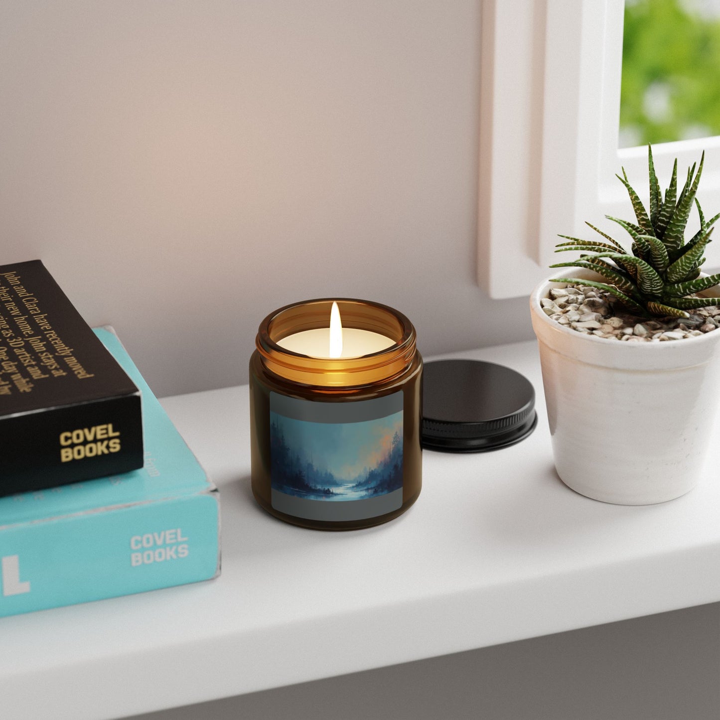 Relaxing Ambiance Scented Soy Candle - Multi-Size, Amber Jar, Aromatherapy Candle, Home Decor, Gift for Her, Self-Care