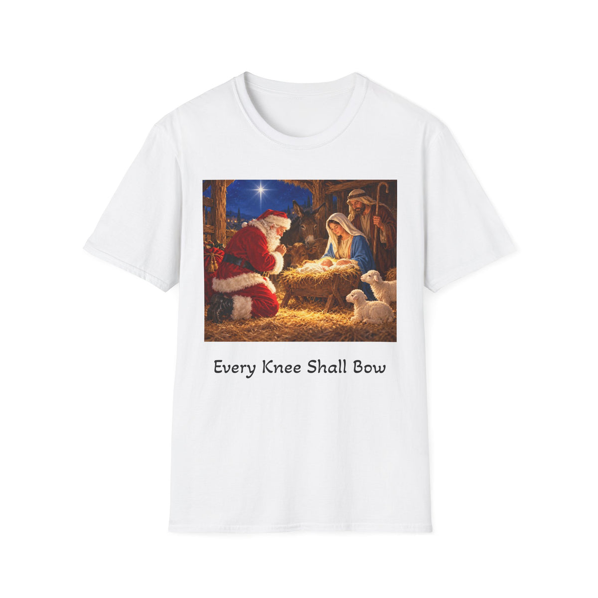 Every Knee Shall Bow Christmas Nativity T-Shirt