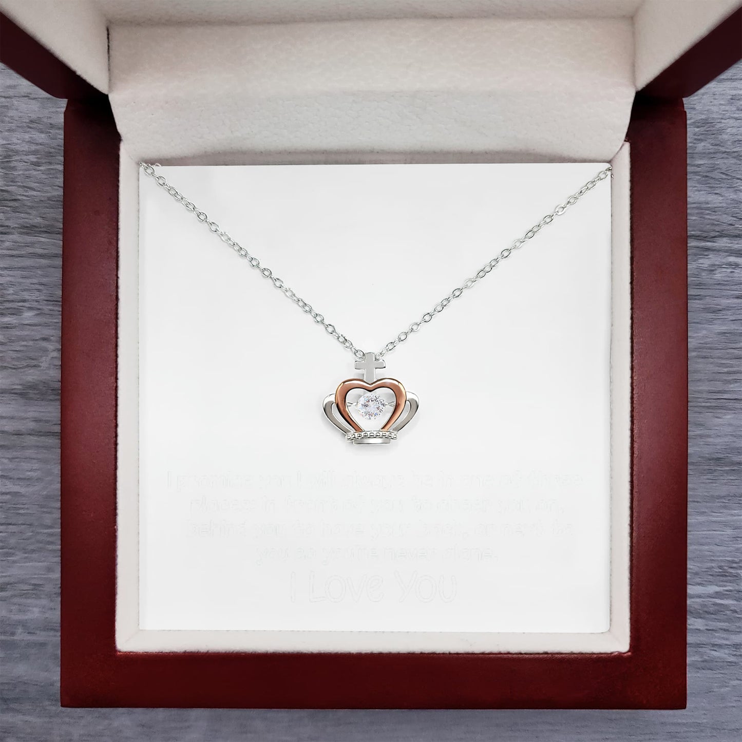 Crowned in Love – Personalized Crown Pendant Necklace