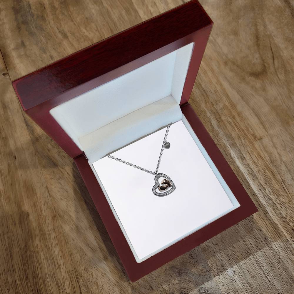 Tiny Toes, Big Love – Personalized Baby Feet Heart Necklace