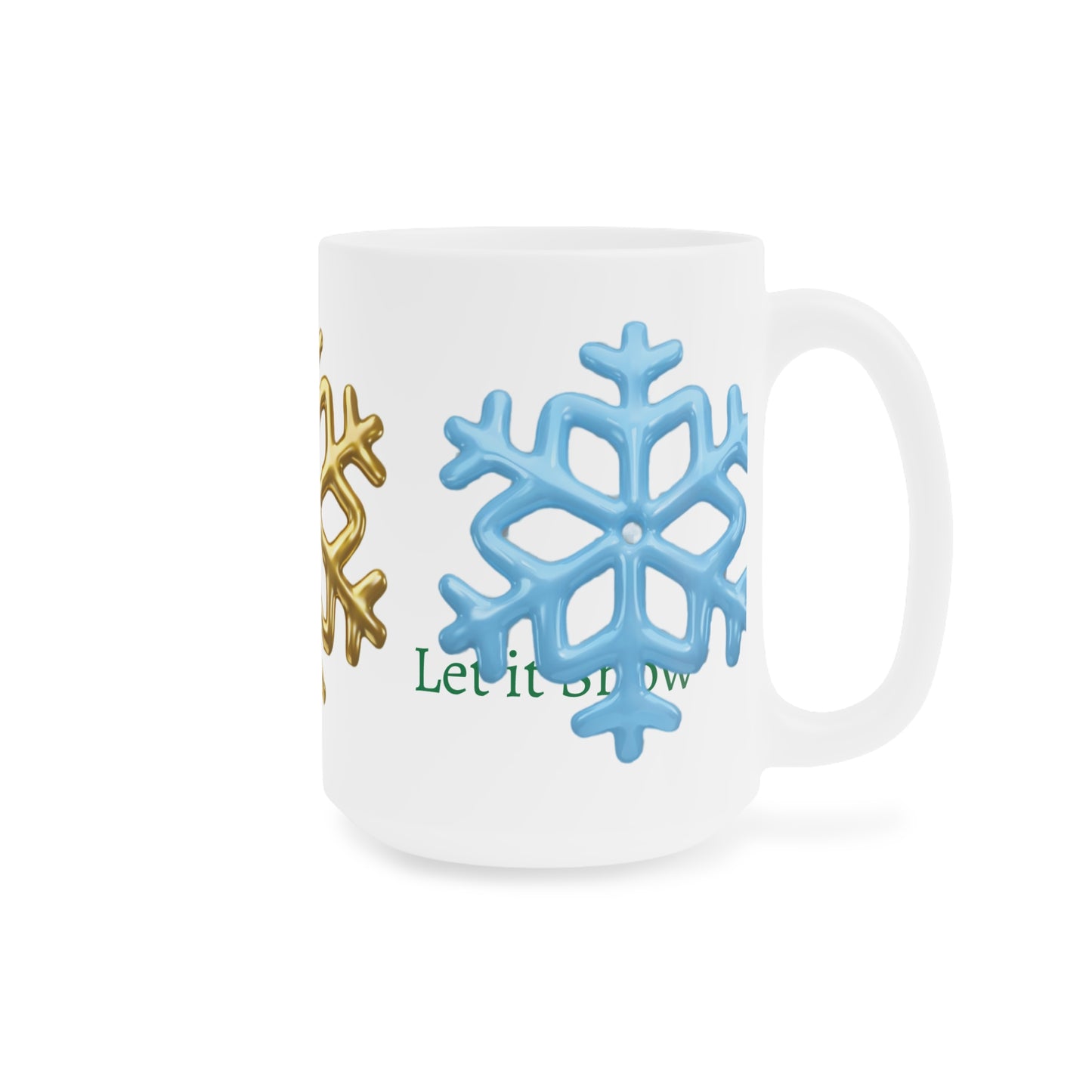 Happy Snowflakes Cheerful Wondeful gift for the Holidays Ceramic Mugs (11oz\15Fun, oz)