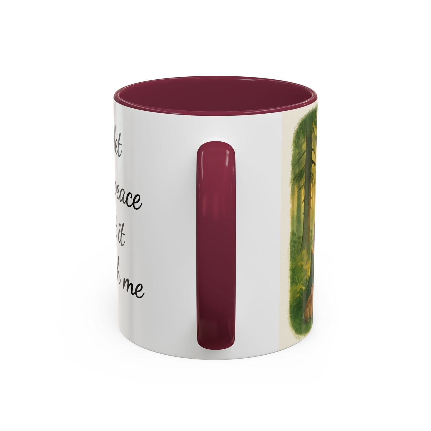 Inspirational Deer Mug — "Lord, let there be peace and let it begin with me"