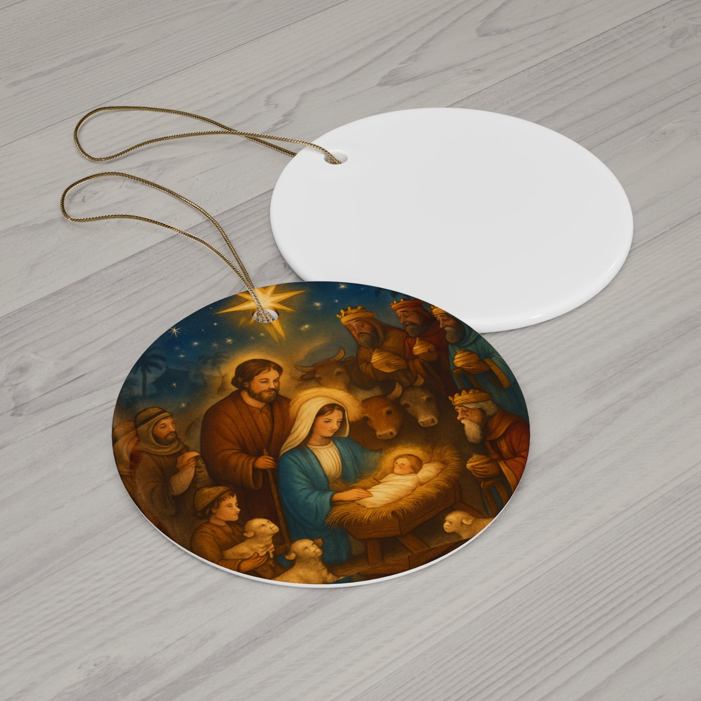 Beautiful Star Decoration Ceramic Christmas Ornament, Beautiful Star Decoration Decoration, Holiday Home Decor, Gift for Family, Festive Keepsake