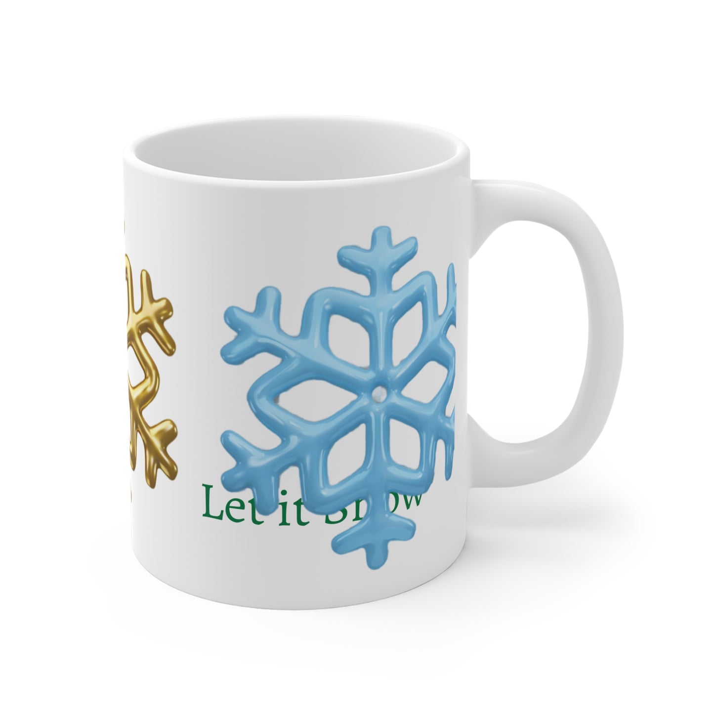Happy Snowflakes Cheerful Wondeful gift for the Holidays Ceramic Mugs (11oz\15Fun, oz)