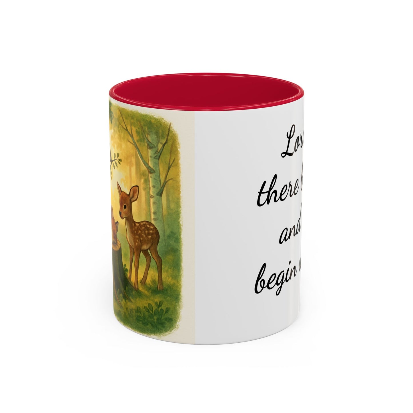 Inspirational Deer Mug — "Lord, let there be peace and let it begin with me"