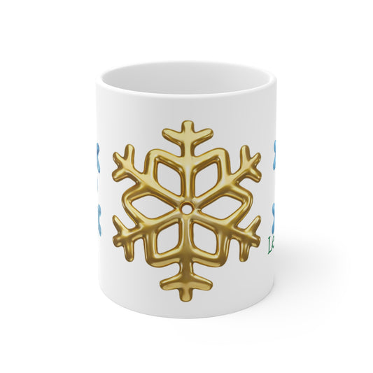 Happy Snowflakes Cheerful Wondeful gift for the Holidays Ceramic Mugs (11oz\15Fun, oz)