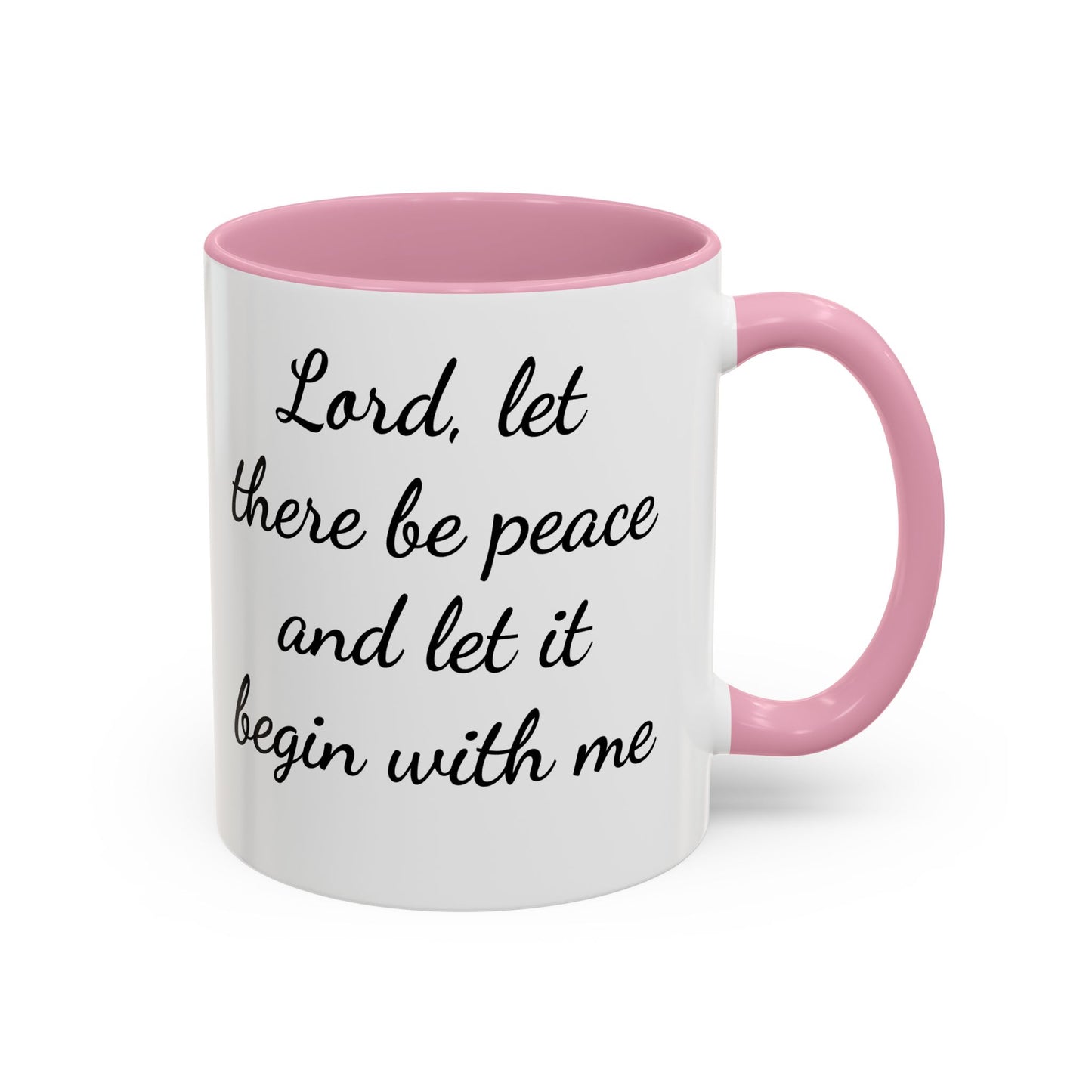 Inspirational Deer Mug — "Lord, let there be peace and let it begin with me"