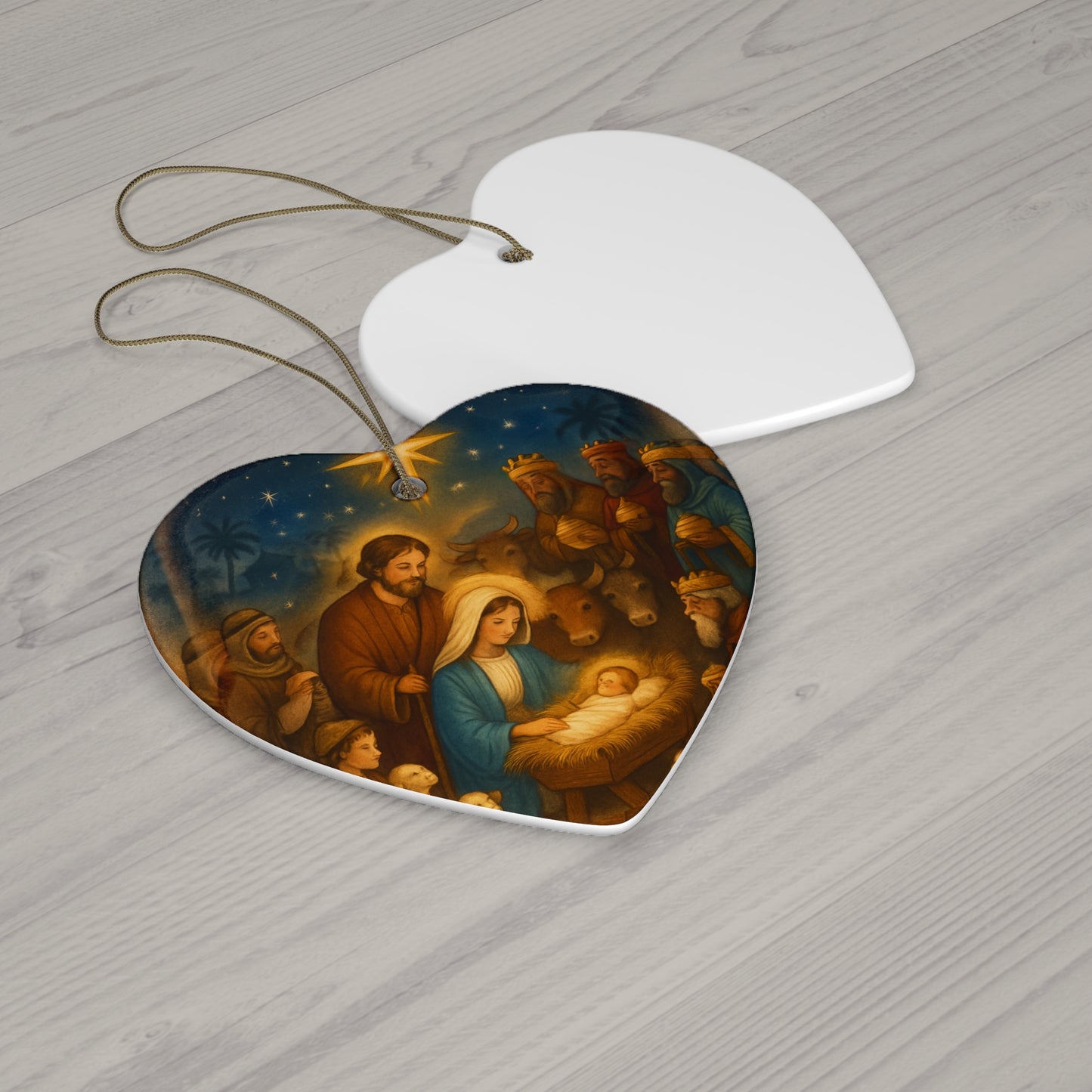 Beautiful Star Decoration Ceramic Christmas Ornament, Beautiful Star Decoration Decoration, Holiday Home Decor, Gift for Family, Festive Keepsake