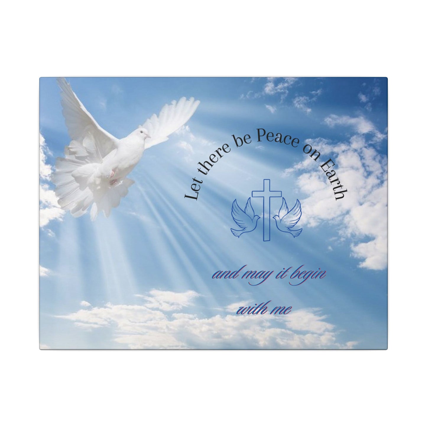 Prayers for Peace Knowing True Peace Shoud Begin with Me Wall Hanging.  Wonderful Gift or to Hang in your own Home