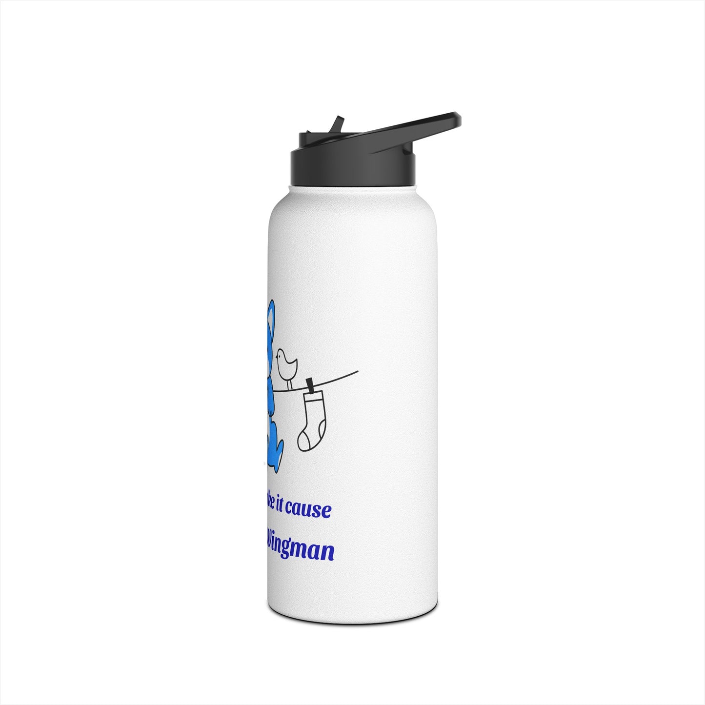 Christian Dog Water Bottle — "Jesus is my Wingman" Stainless Steel Bottle
