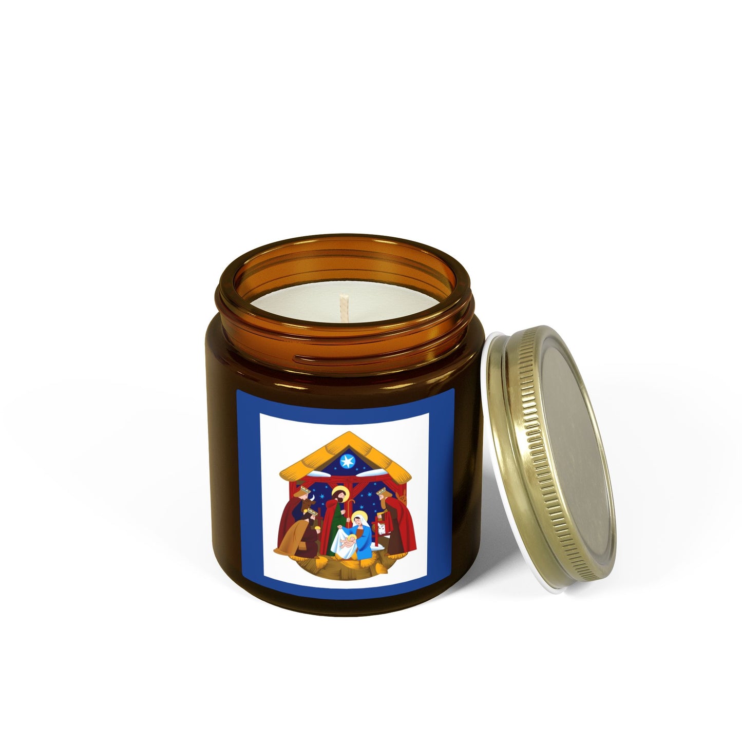 Personalizable Nativity Scene Scented Candles, Cozy Home Decor, Holiday Gift, Aromatherapy, Christmas, Spiritual Healing, Unique Candles