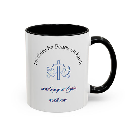 Inspirational, Reminding us of the need for Christ true peace Accent Coffee Mug, 11oz. Wonderful gift for self or a friend