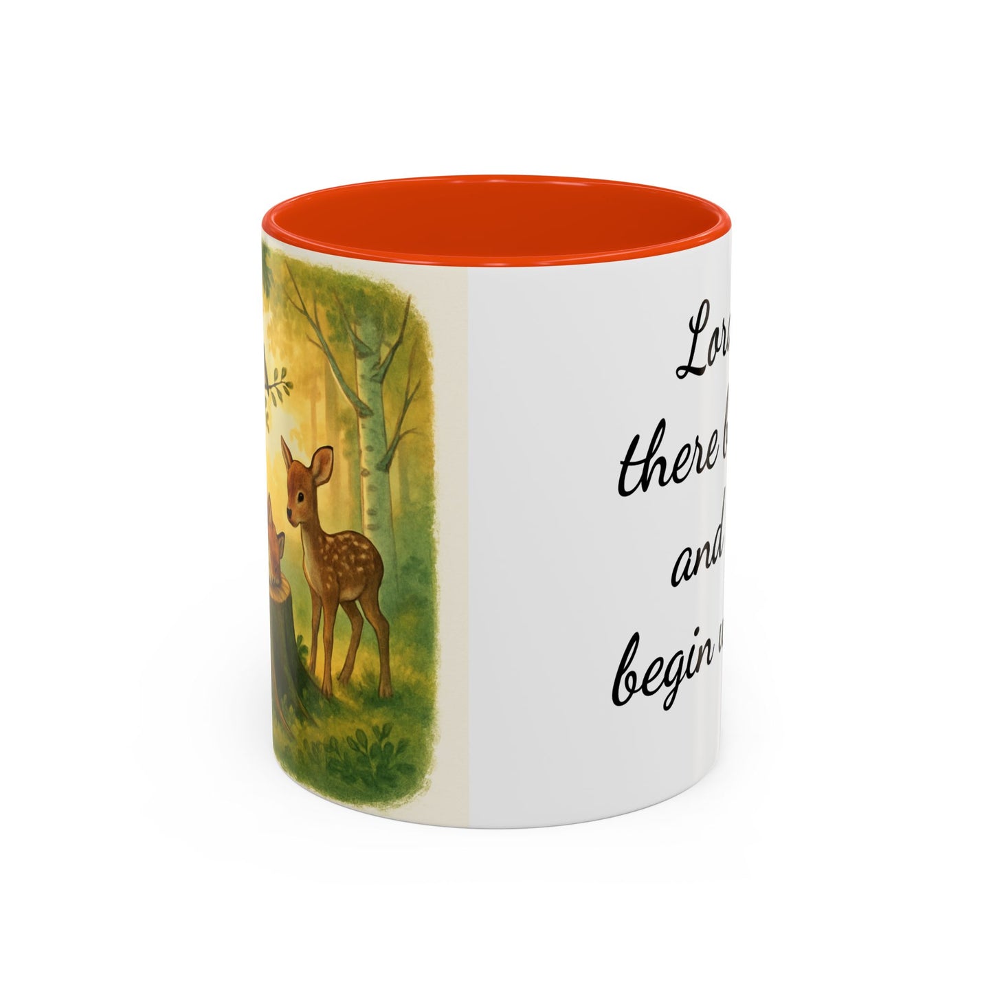 Inspirational Deer Mug — "Lord, let there be peace and let it begin with me"