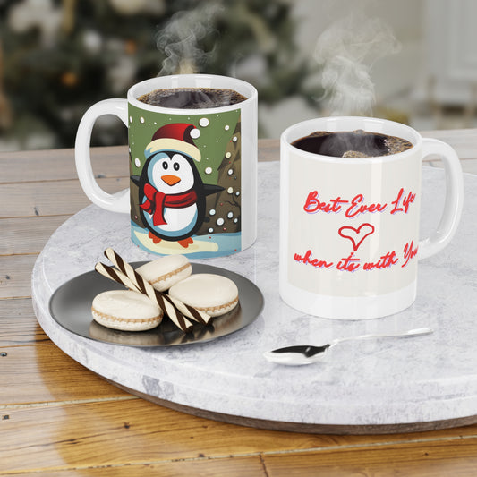 Fun, Loving, Happy Caring PenquinCeramic Mugs (11oz\15oz which brings joyful message