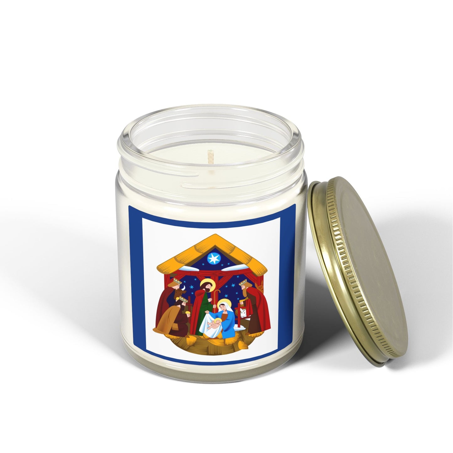Personalizable Nativity Scene Scented Candles, Cozy Home Decor, Holiday Gift, Aromatherapy, Christmas, Spiritual Healing, Unique Candles