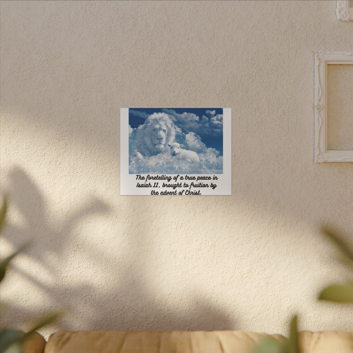 True Peace prophesied in Isaiah 11  Wall Hanging Heart felt, beautiful, hopeful image of God's true world peace  Inspiring Gift
