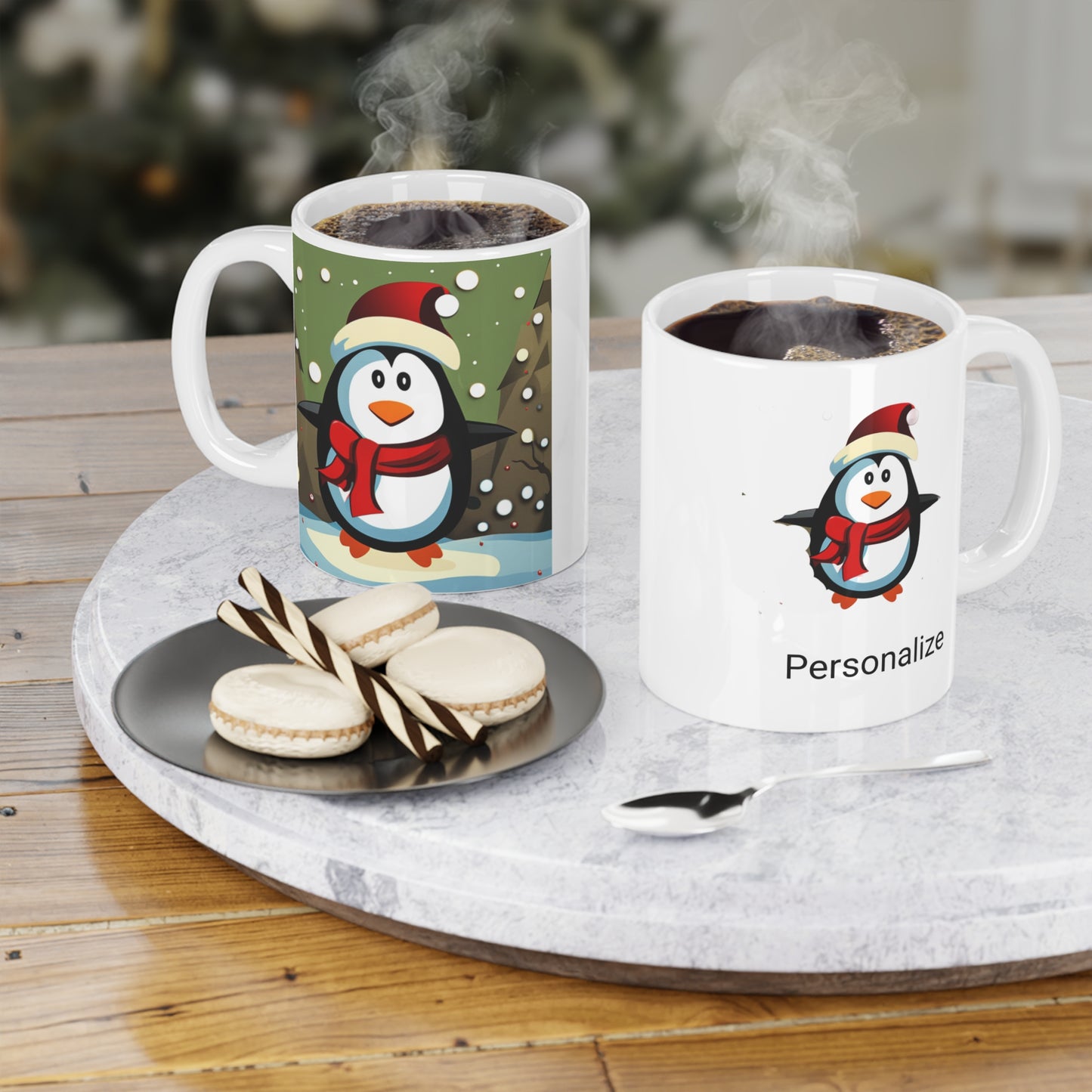 Personalized Happy Penquin Ceramic Mugs (11oz\15oz\20oz)