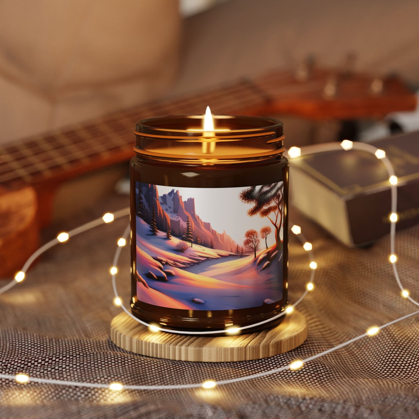 Personalize Serene Sunset Scented Soy Candle - Relaxing Aromas for Home Decor, Gifts for Her, Self-Care Items, Cozy Nights, Eco-Friendly
