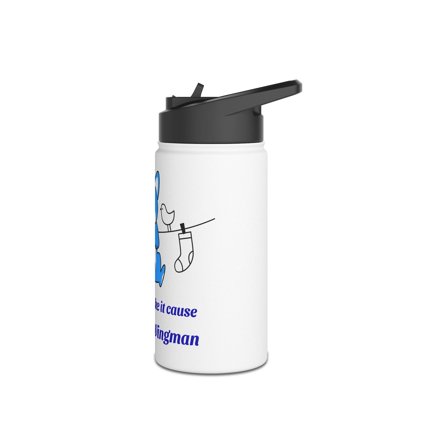 Christian Dog Water Bottle — "Jesus is my Wingman" Stainless Steel Bottle