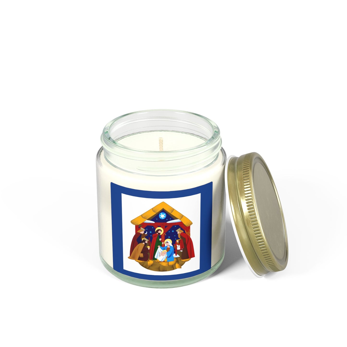 Personalizable Nativity Scene Scented Candles, Cozy Home Decor, Holiday Gift, Aromatherapy, Christmas, Spiritual Healing, Unique Candles