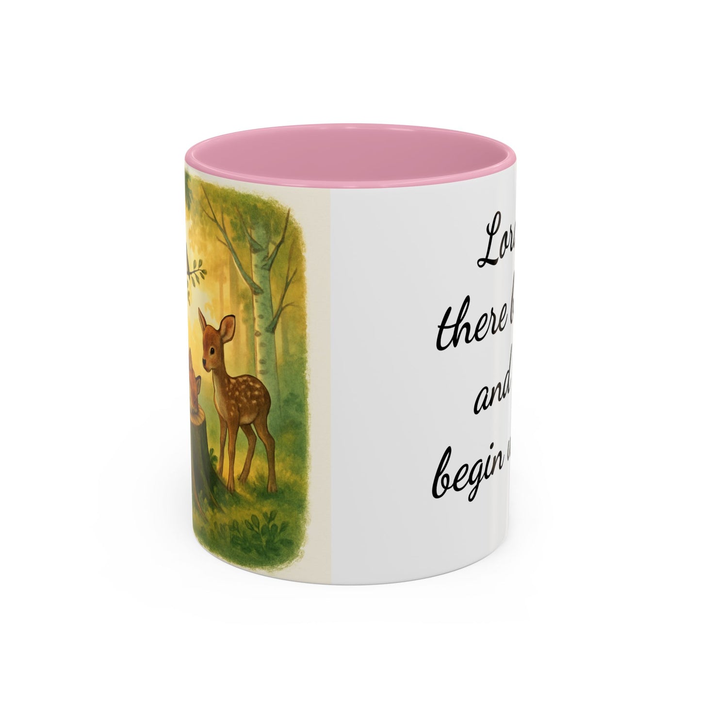 Inspirational Deer Mug — "Lord, let there be peace and let it begin with me"