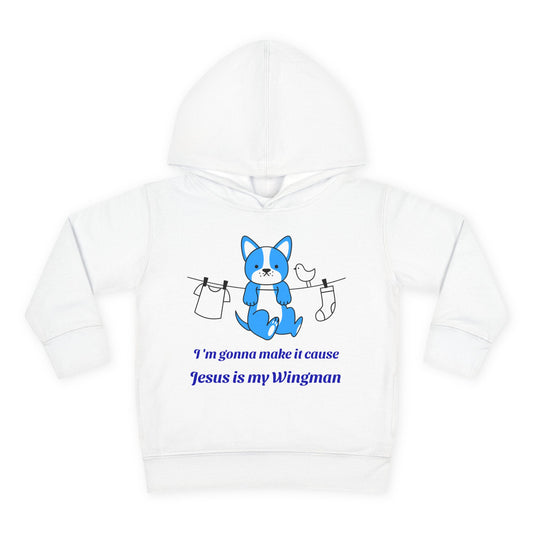 Jesus is my Wingman. Toddler Pullover Fleece Hoodie