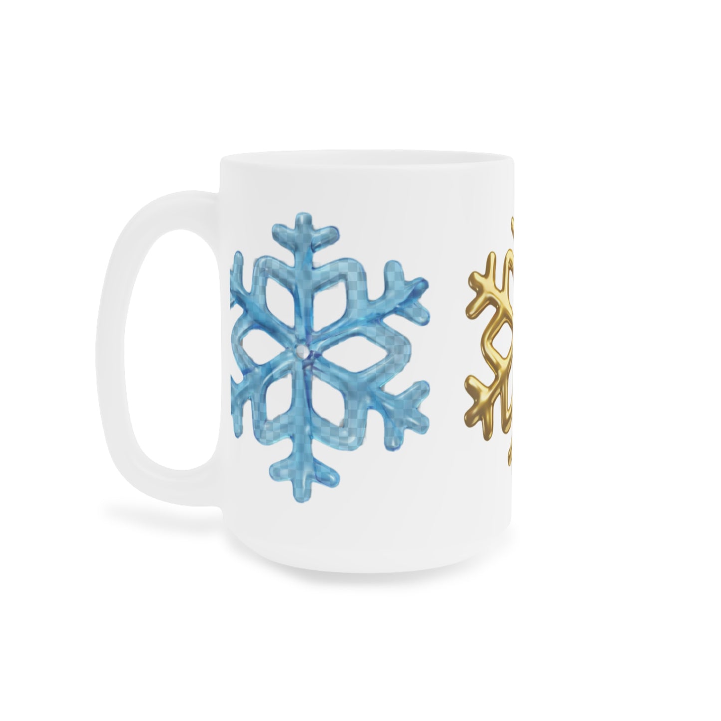 Happy Snowflakes Cheerful Wondeful gift for the Holidays Ceramic Mugs (11oz\15Fun, oz)