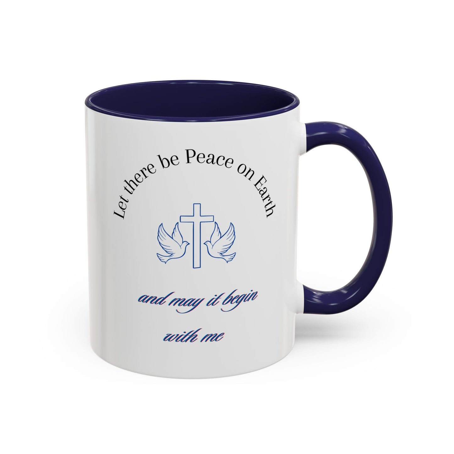 Inspirational, Reminding us of the need for Christ true peace Accent Coffee Mug, 11oz. Wonderful gift for self or a friend