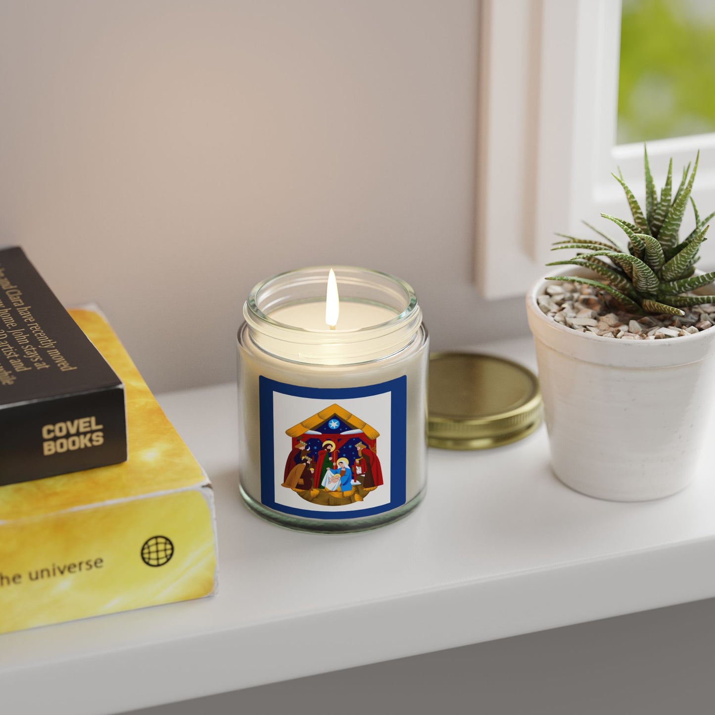 Personalizable Nativity Scene Scented Candles, Cozy Home Decor, Holiday Gift, Aromatherapy, Christmas, Spiritual Healing, Unique Candles
