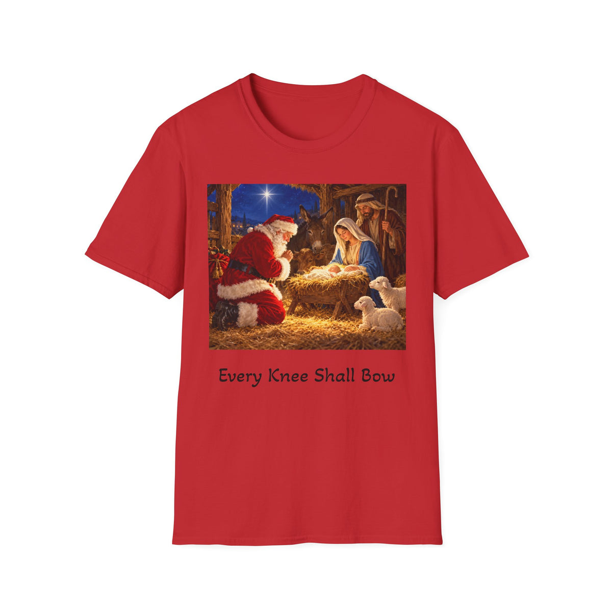 Every Knee Shall Bow Christmas Nativity T-Shirt