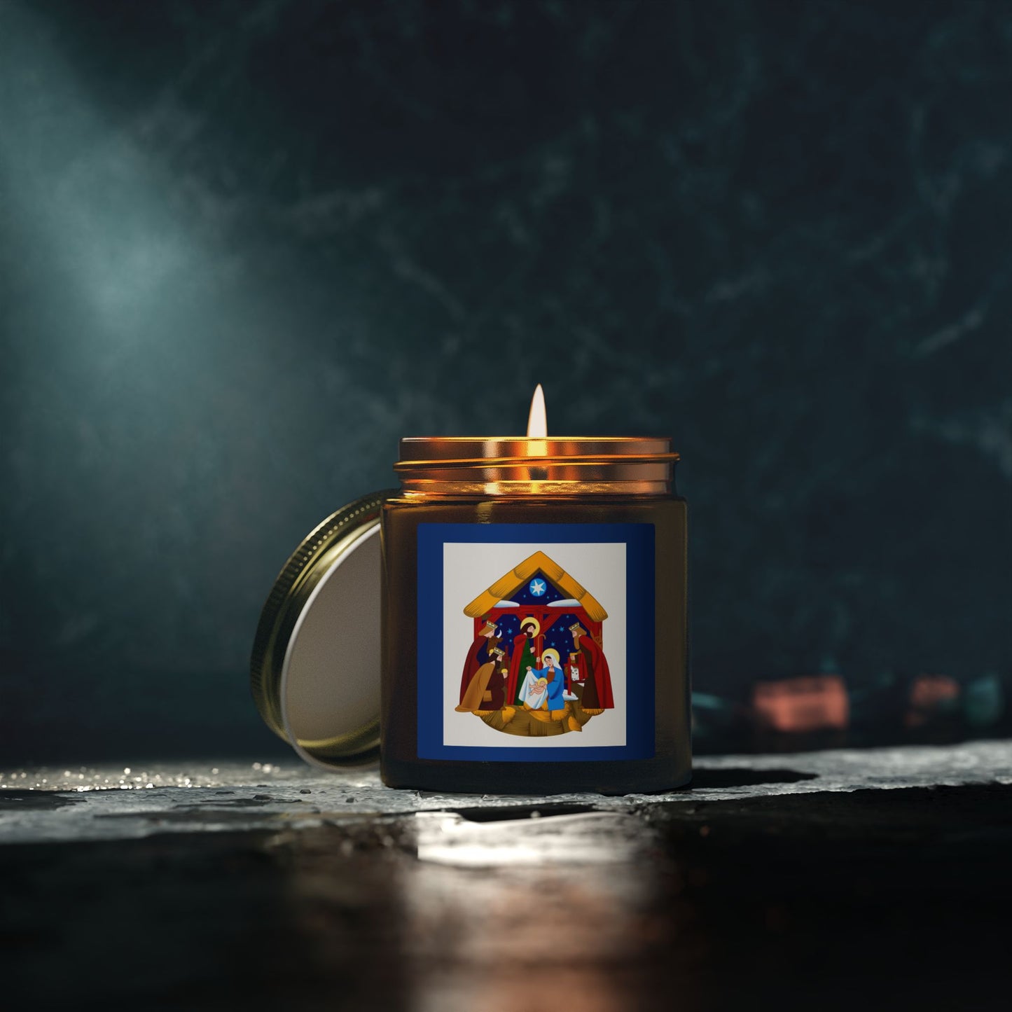 Personalizable Nativity Scene Scented Candles, Cozy Home Decor, Holiday Gift, Aromatherapy, Christmas, Spiritual Healing, Unique Candles