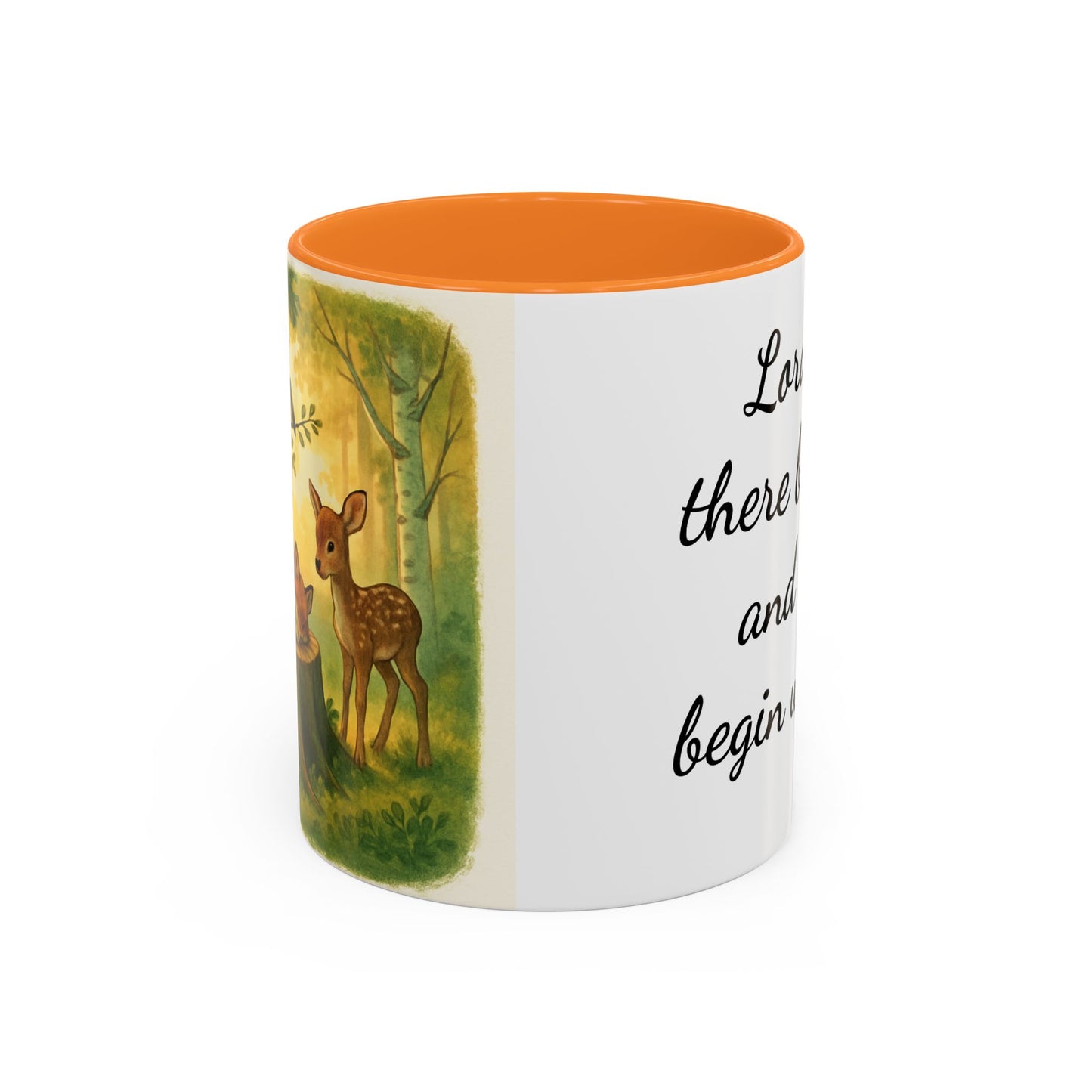 Inspirational Deer Mug — "Lord, let there be peace and let it begin with me"