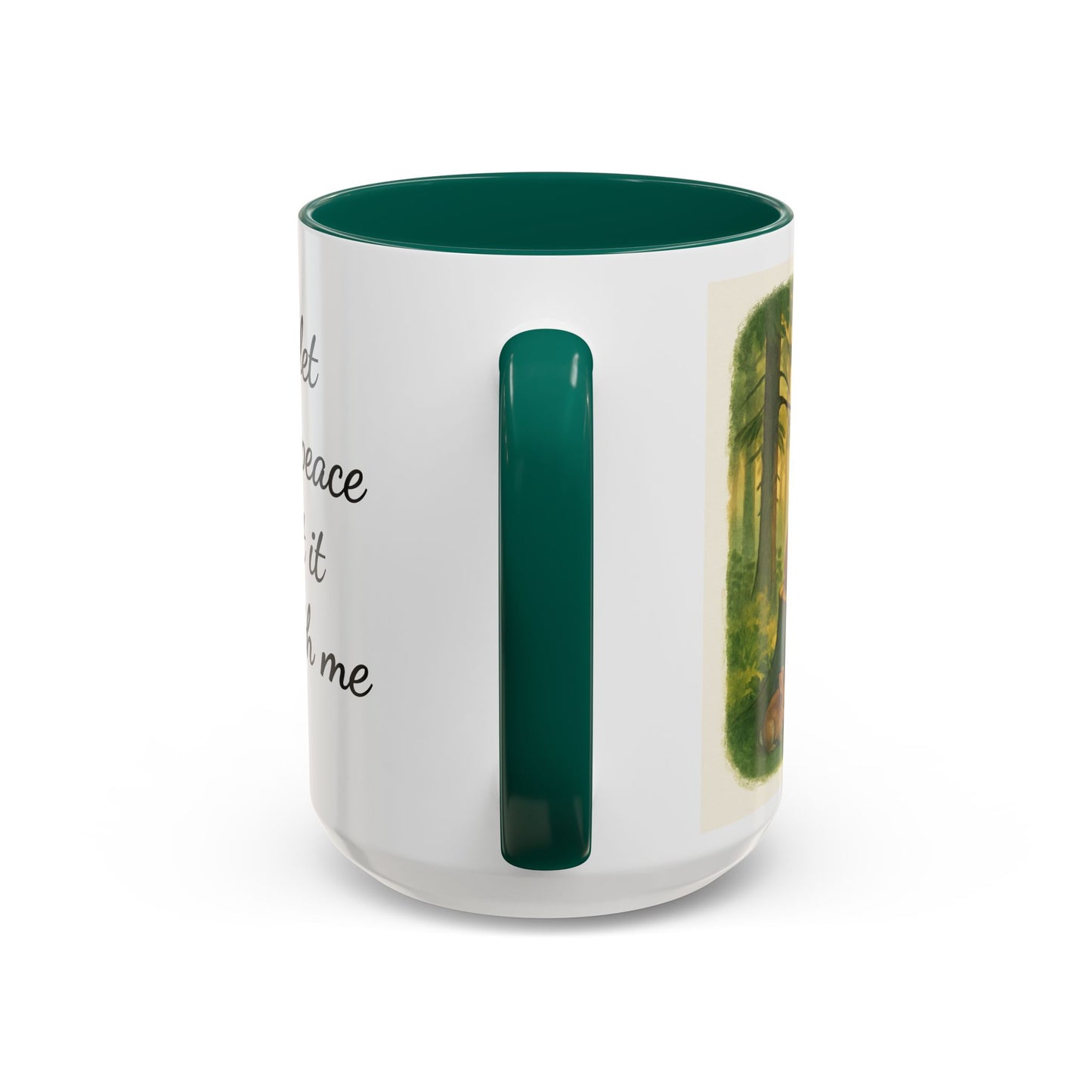 Inspirational Deer Mug — "Lord, let there be peace and let it begin with me"