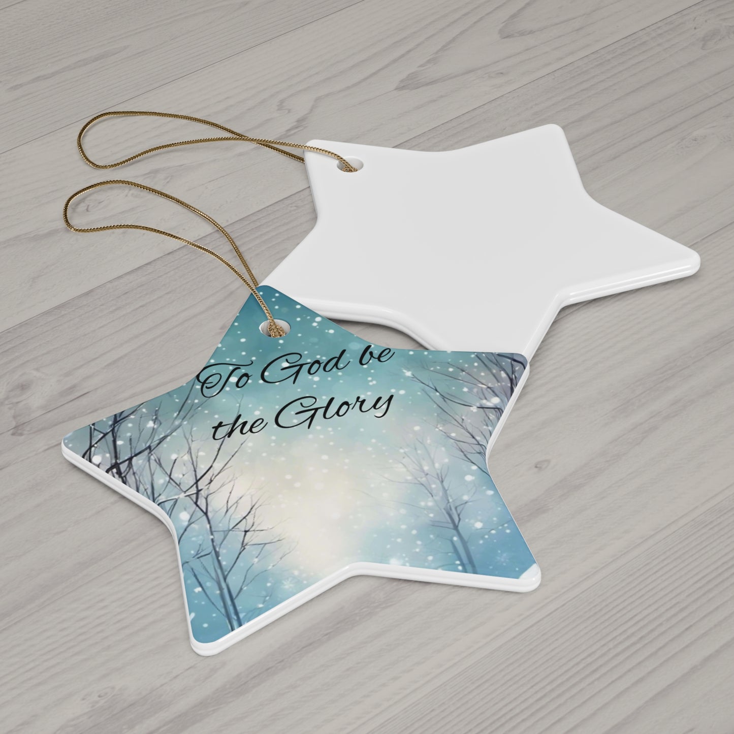 Ceramic Christmas Orna Beautiful Star Decoration for holiday Gifting, Religious and Spiritual Home Decor, Meaningful Keepsake