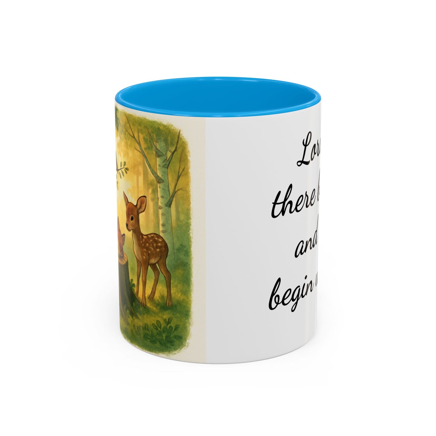 Inspirational Deer Mug — "Lord, let there be peace and let it begin with me"