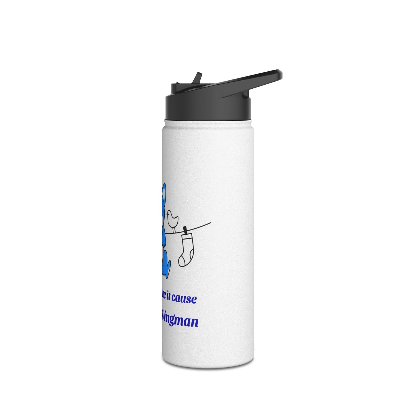 Christian Dog Water Bottle — "Jesus is my Wingman" Stainless Steel Bottle