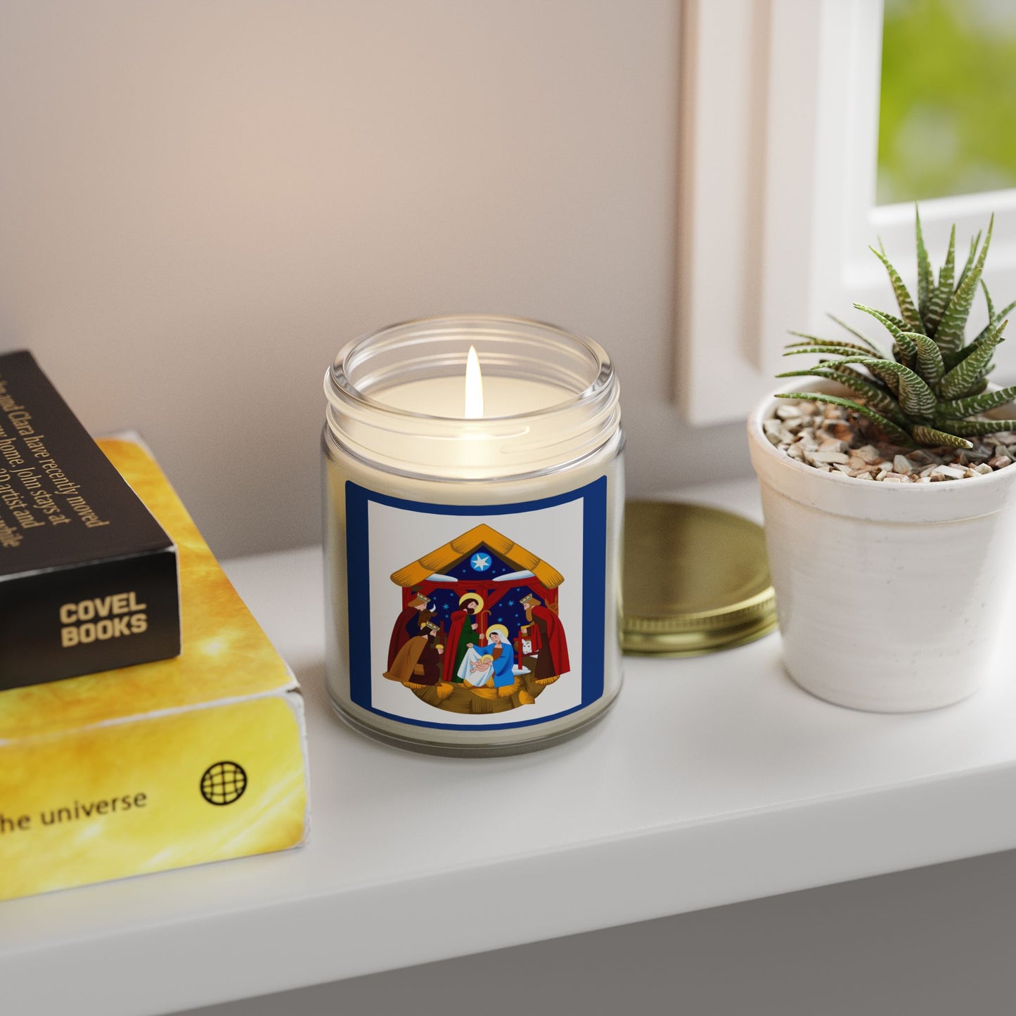 Personalizable Nativity Scene Scented Candles, Cozy Home Decor, Holiday Gift, Aromatherapy, Christmas, Spiritual Healing, Unique Candles