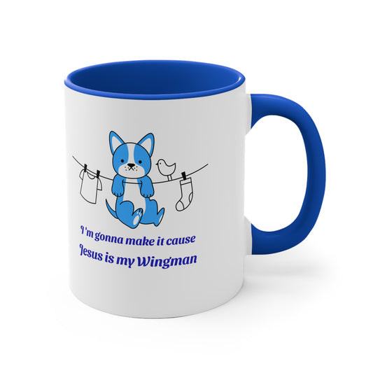 Jesus is my Wingman   Accent Coffee Cup