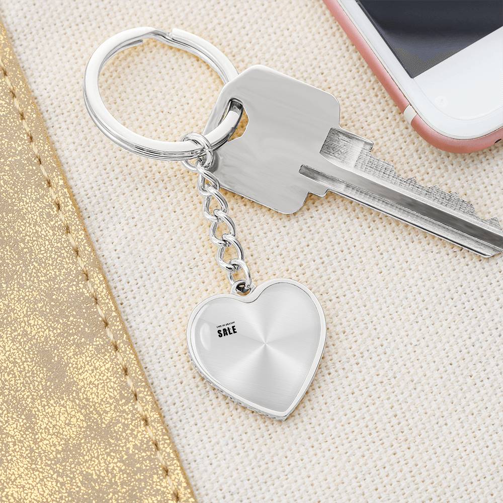 Hold My Heart Close – Graphic Heart Keychain