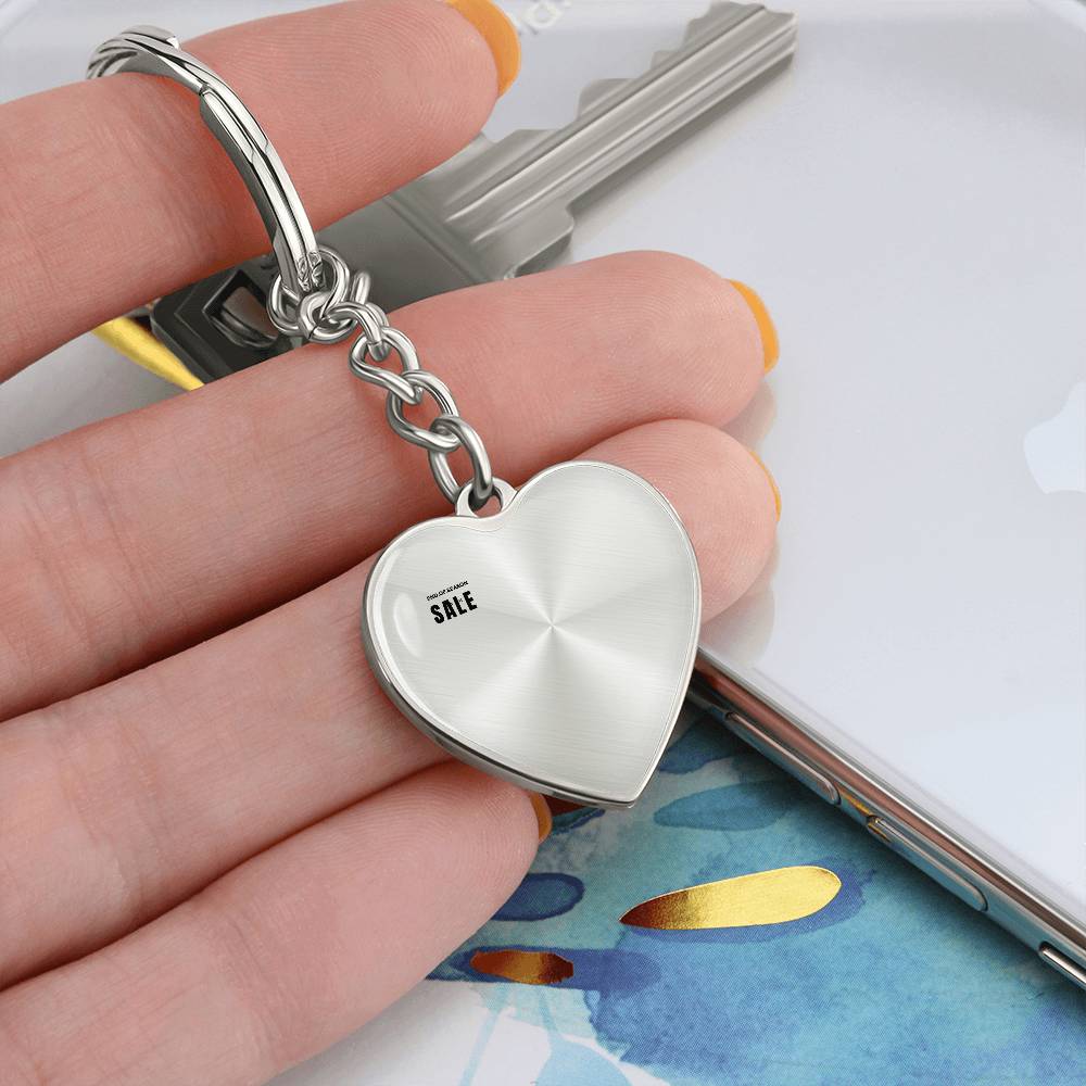 Hold My Heart Close – Graphic Heart Keychain