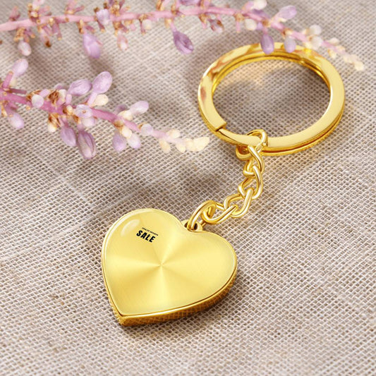 Hold My Heart Close – Graphic Heart Keychain
