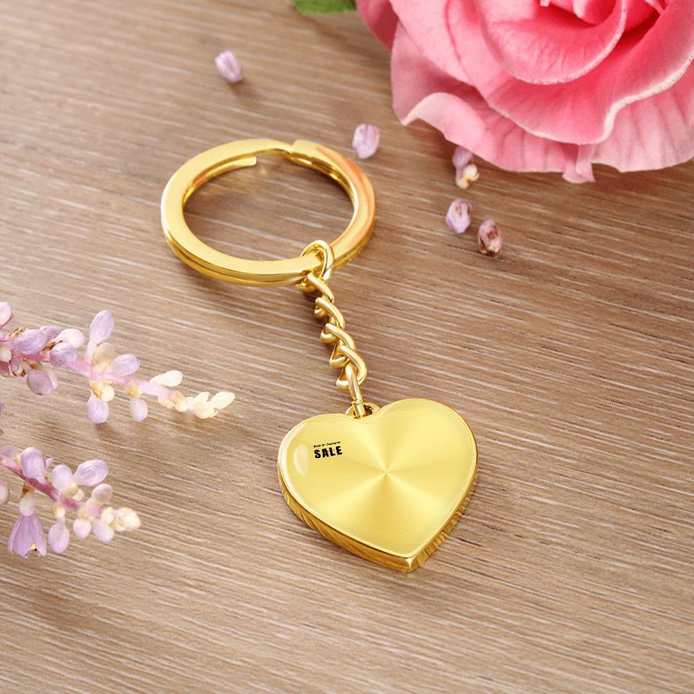 Hold My Heart Close – Graphic Heart Keychain