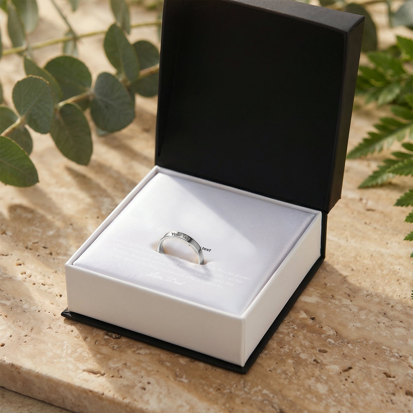 A Promise on Her Finger – Personalized Women's Engraved Ring