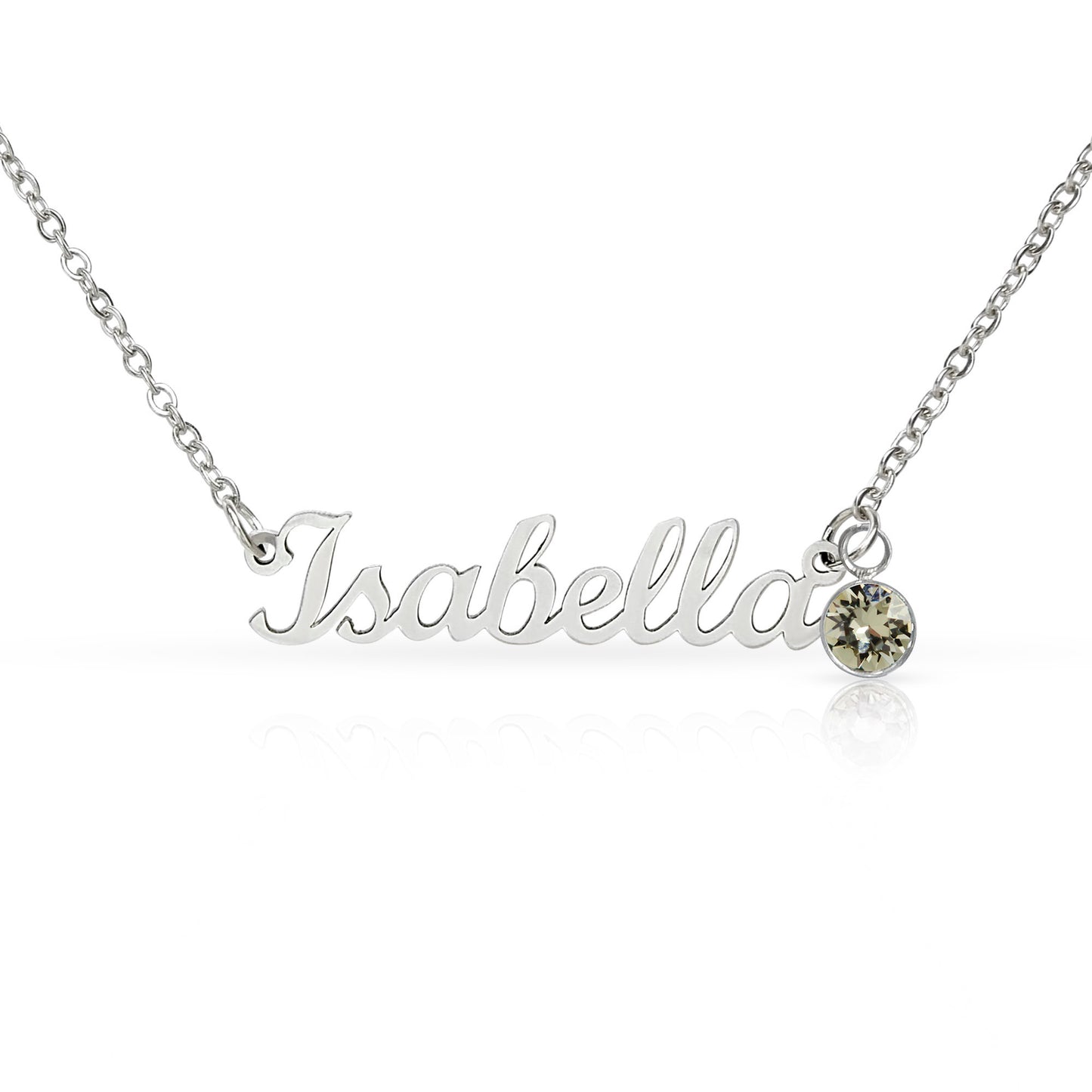 Born to Be Loved – Birthstone Name Necklace