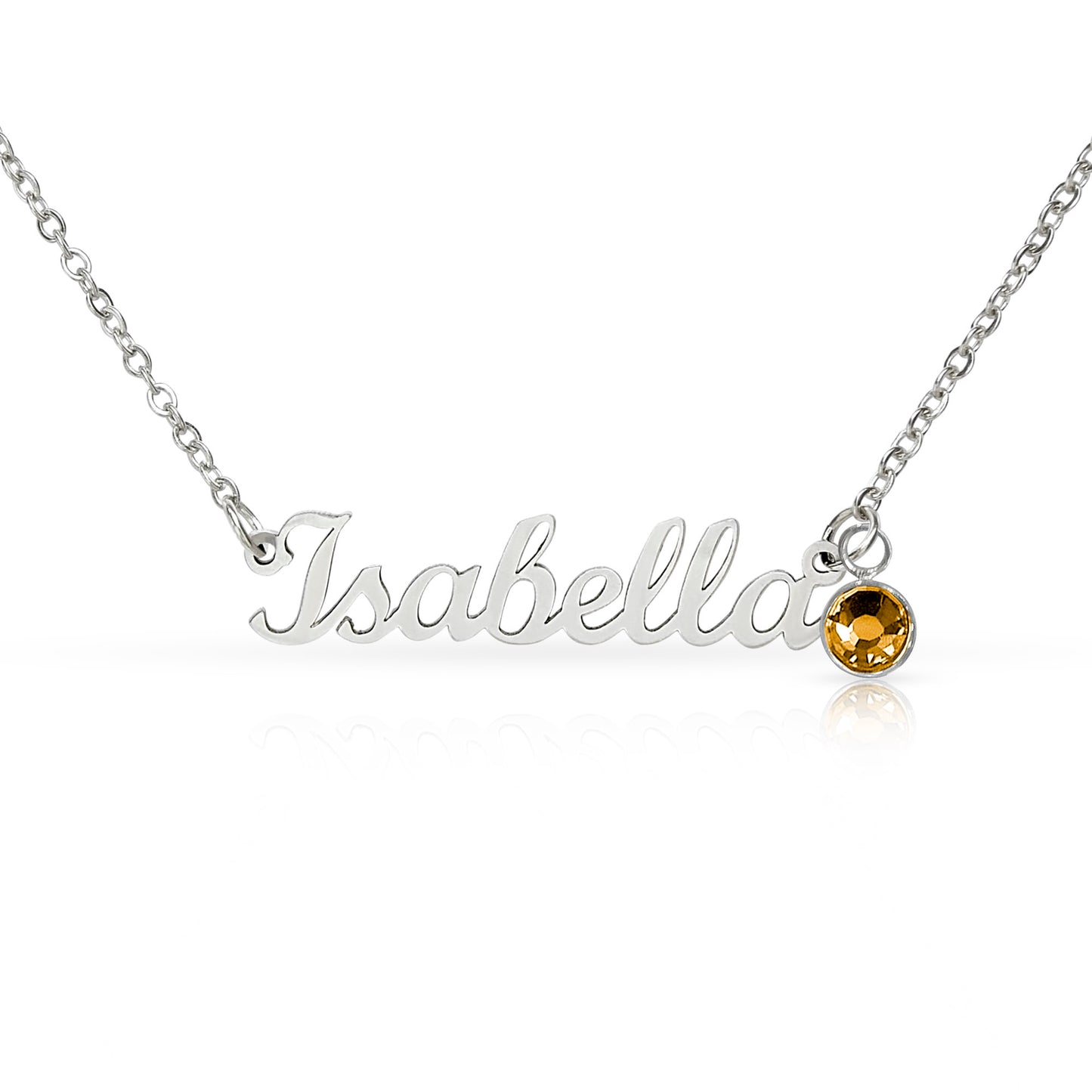 Born to Be Loved – Birthstone Name Necklace
