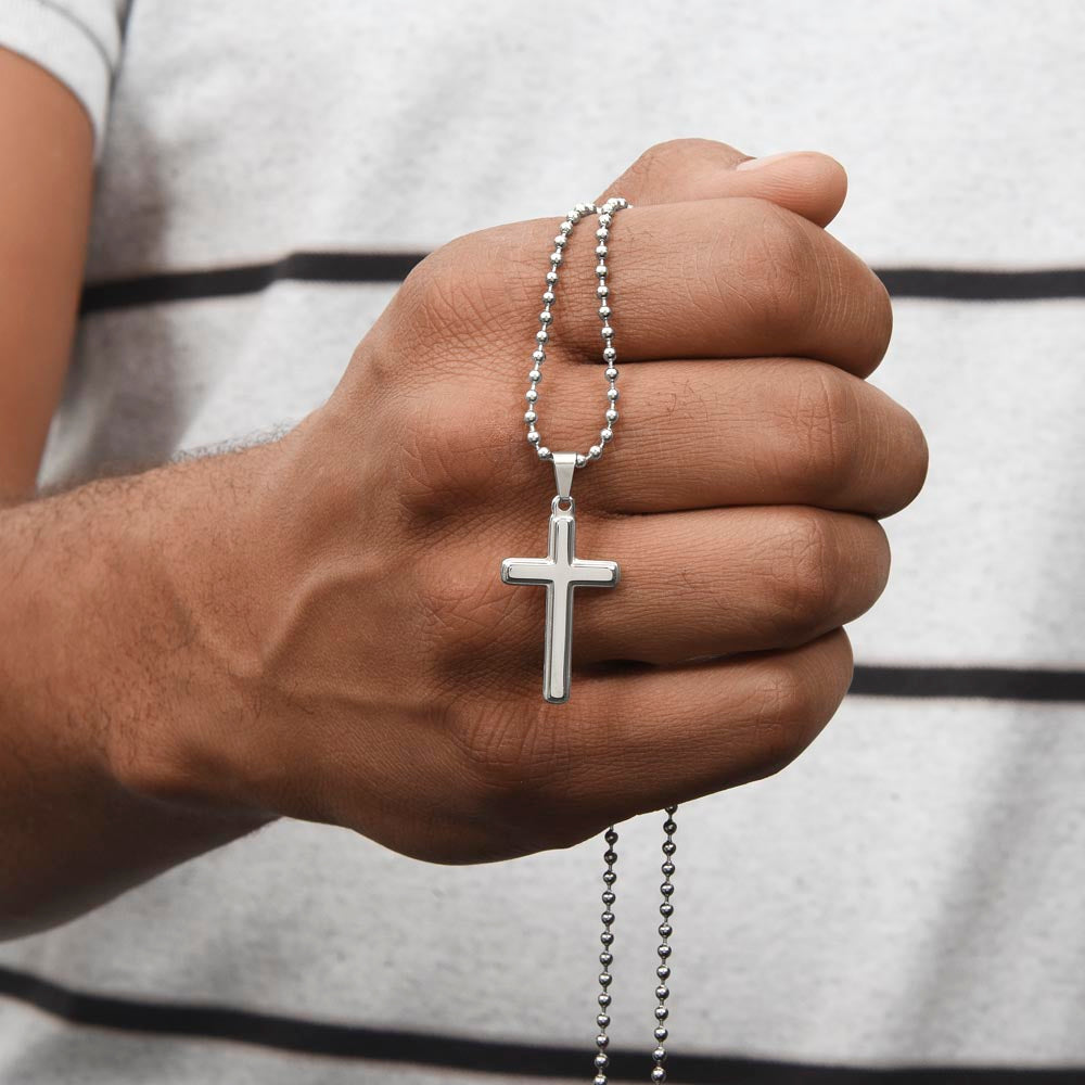 Faith Close to Her Heart – Personalized Cross Necklace