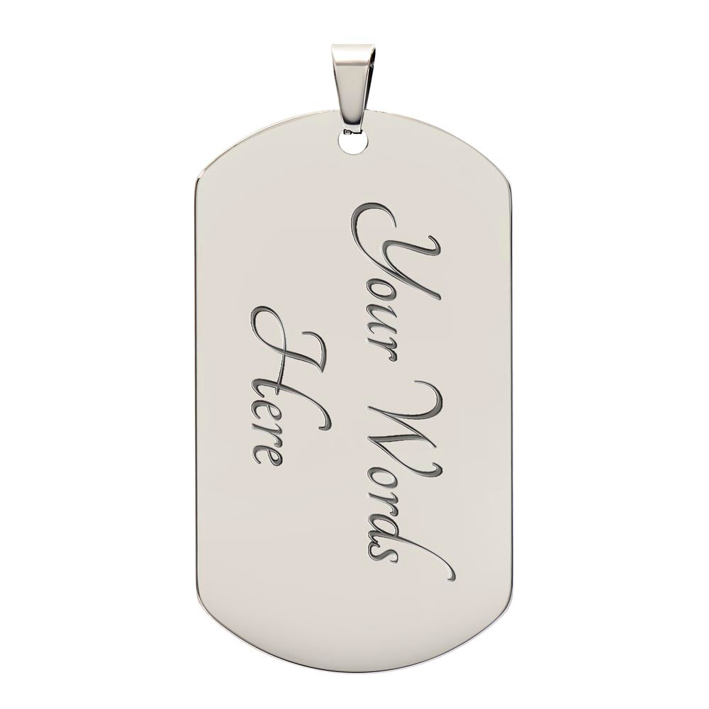 Carry You With Me – Luxury Graphic Dog Tag Necklace