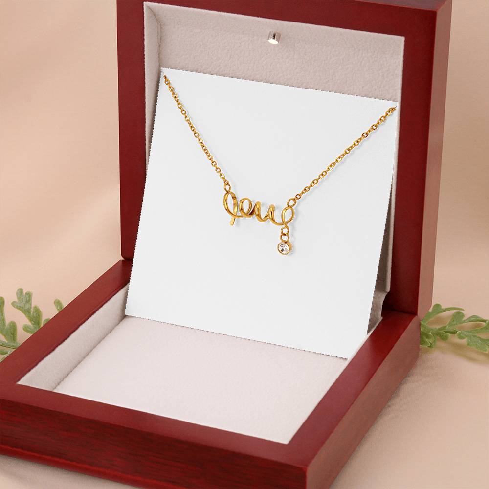 Love Spelled Out – Personalized Scripted Love Necklace