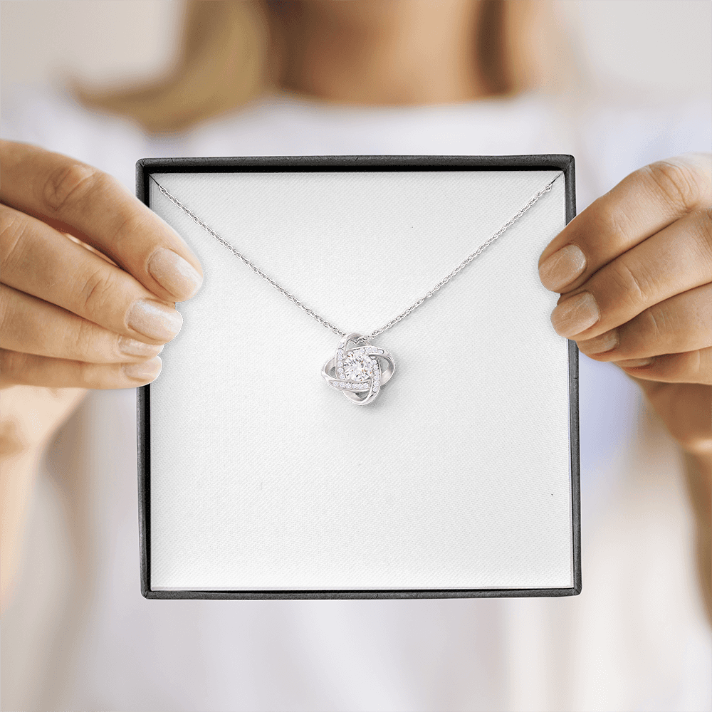 Knotted Together Always – Personalized Love Knot Necklace