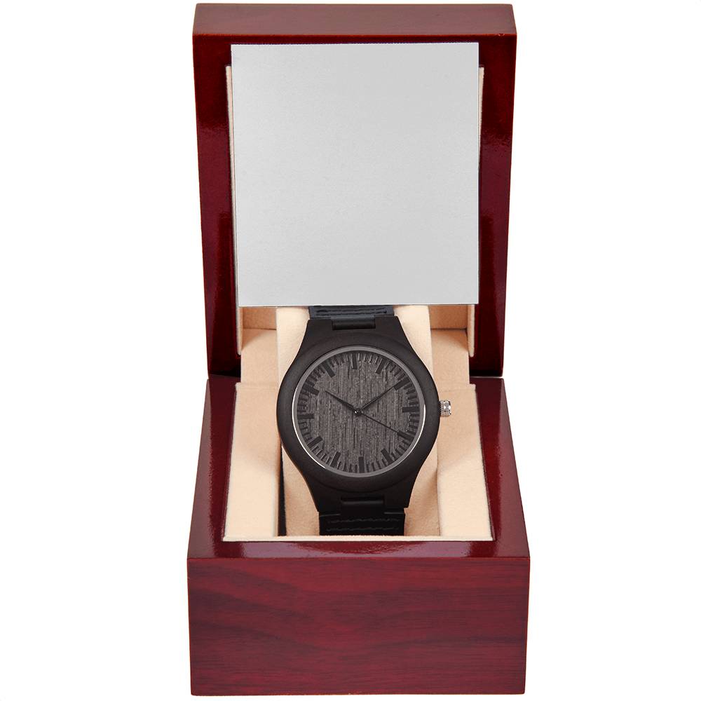 Time Carved in Love – Personalized Wooden Watch